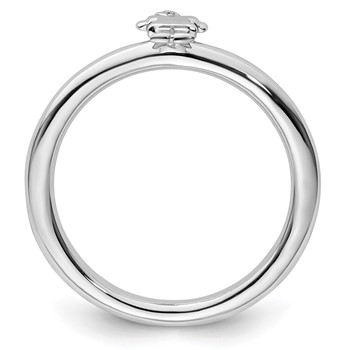 Sterling Silver Stackable Expressions Rhodium Girl Ring — alternate view