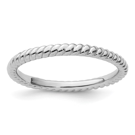 Sterling Silver Stackable Expressions Twist Band Ring Sterling Silver Stackable Expressions Twist Band Ring