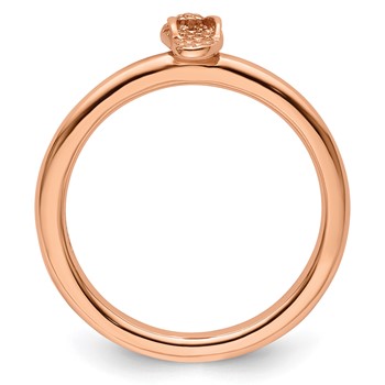 Sterling Silver Stackable Expressions Pink-plated Flip Flop Ring — alternate view