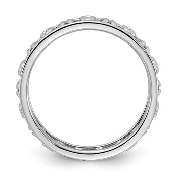 Sterling Silver Stackable Expressions Taurus Zodiac Ring — alternate view