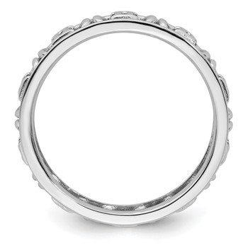 Sterling Silver Stackable Expressions Gemini Zodiac Ring — alternate view