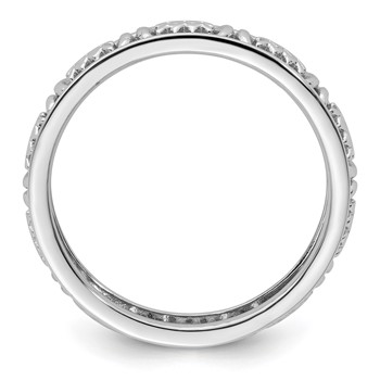Sterling Silver Stackable Expressions Aquarius Zodiac Ring — alternate view