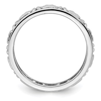 Sterling Silver Stackable Expressions Libra Zodiac Ring — alternate view