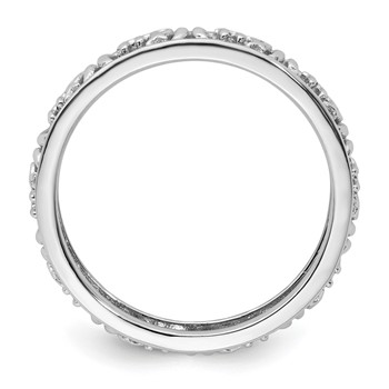 Sterling Silver Stackable Expressions Virgo Zodiac Ring — alternate view