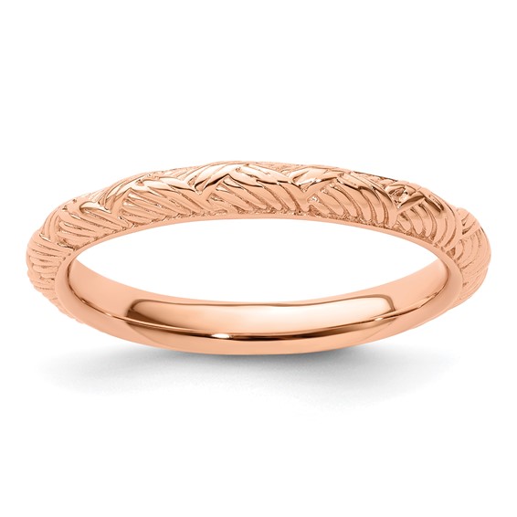 Rose Gold Sterling Silver Stackable Expressions Ring Rose Gold Sterling Silver Stackable Expressions Ring