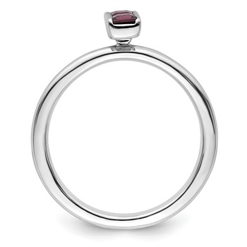 Sterling Silver Stackable Expressions Rhodolite Garnet Ring — alternate view