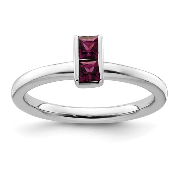 Sterling Silver Stackable Expressions Rhodolite Garnet Ring Sterling Silver Stackable Expressions Rhodolite Garnet Ring