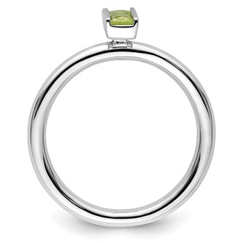 Sterling Silver Stackable Expressions Peridot Ring — alternate view