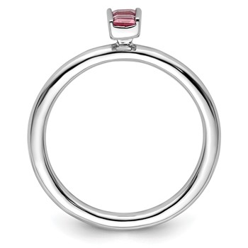 Sterling Silver Stackable Expressions Pink Tourmaline Ring — alternate view