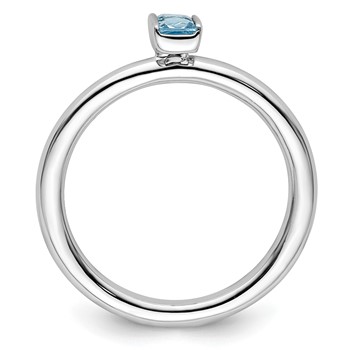 Sterling Silver Stackable Expressions Blue Topaz Ring — alternate view