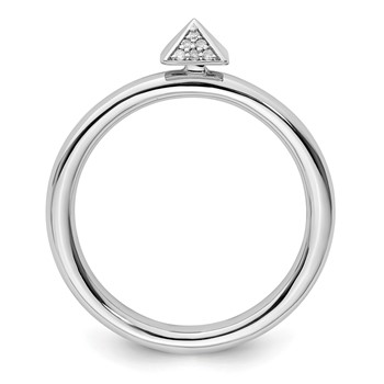 Sterling Silver Stackable Expressions Diamond Ring — alternate view