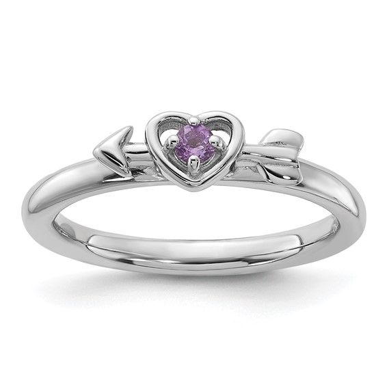 Sterling Silver Stackable Expressions Amethyst Ring Sterling Silver Stackable Expressions Amethyst Ring