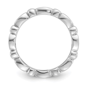 Sterling Silver Stackable Expressions Rhodium-plated Ring — alternate view