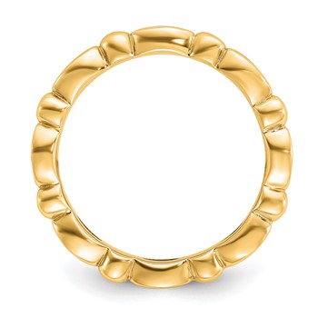 Sterling Silver Stackable Expressions Gold-plated Ring — alternate view