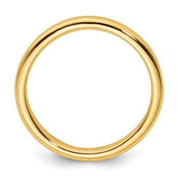 Sterling Silver Stackable Expressions Gold-plated Polished Ring — alternate view