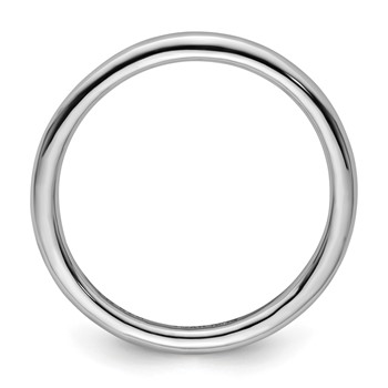 Sterling Silver Stackable Expressions Rhodium Polished Ring — alternate view