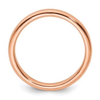 Sterling Silver Stackable Expressions Pink-plated Polished Ring — alternate view