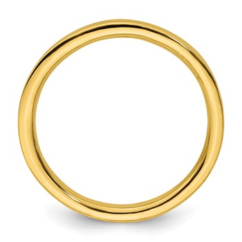 Sterling Silver Stackable Expressions Gold-plated Polished Ring — alternate view