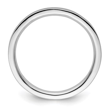 Sterling Silver Stackable Expressions Rhodium Polished Ring — alternate view