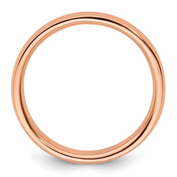 Sterling Silver Stackable Expressions Pink-plated Polished Ring — alternate view