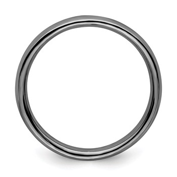 Sterling Silver Stackable Expressions Black-plated Polished Ring — alternate view