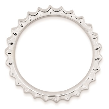 Sterling Silver Stackable Expressions Rhodium Ring — alternate view