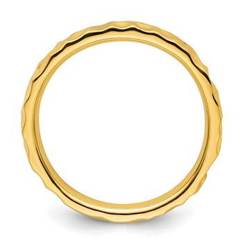 Sterling Silver Stackable Expressions Gold-plated Ring — alternate view