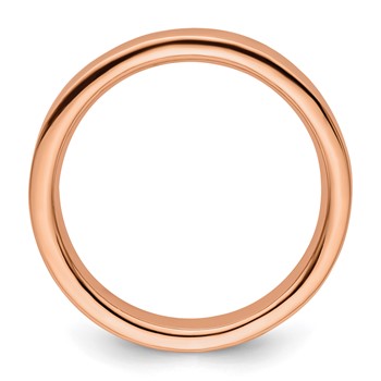 Sterling Silver Stackable Expressions Pink-plated Ring — alternate view