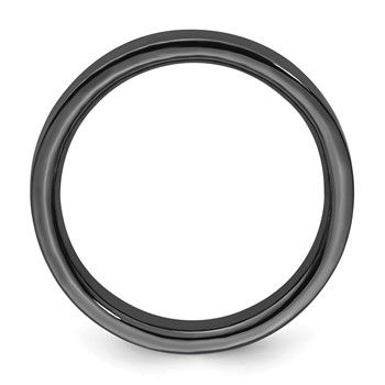 Sterling Silver Stackable Expressions Black-plated Ring — alternate view