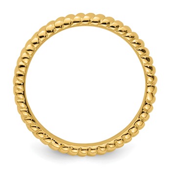 Sterling Silver Stackable Expressions Gold-plated Ring — alternate view