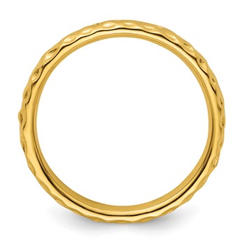 Sterling Silver Stackable Expressions Gold-plated Ring — alternate view