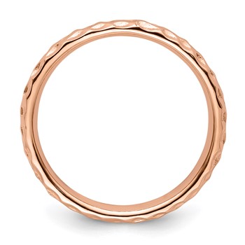 Sterling Silver Stackable Expressions Pink-plated Ring — alternate view