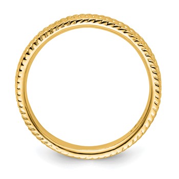 Sterling Silver Stackable Expressions Gold-plated Ring — alternate view