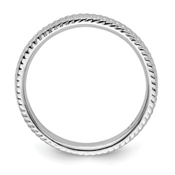Sterling Silver Stackable Expressions Rhodium Ring — alternate view