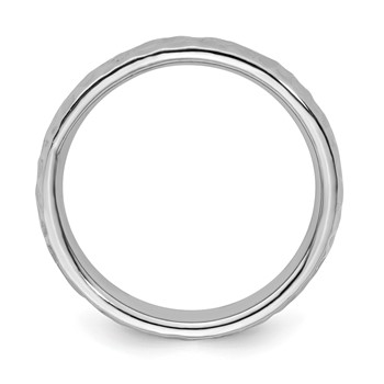 Sterling Silver Stackable Expressions Rhodium Ring — alternate view