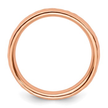 Sterling Silver Stackable Expressions Pink-plated Ring — alternate view