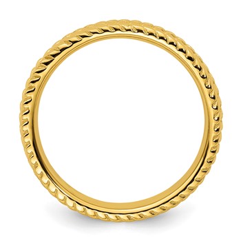 Sterling Silver Stackable Expressions Gold-plated Ring — alternate view