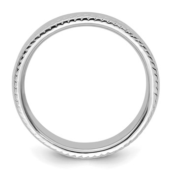Sterling Silver Stackable Expressions Rhodium Ring — alternate view