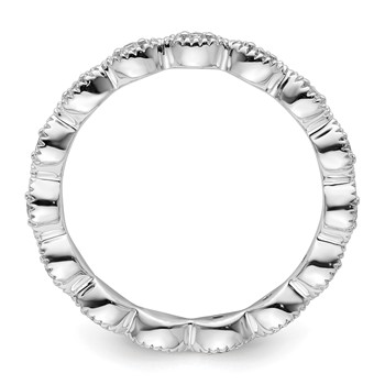 Sterling Silver Stackable Expressions Diamond Ring — alternate view