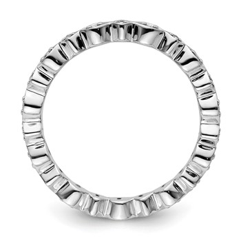 Sterling Silver Stackable Expressions Diamond Ring — alternate view