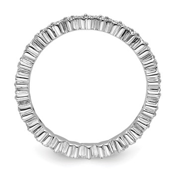 Sterling Silver Stackable Expressions Diamond Heart Ring — alternate view