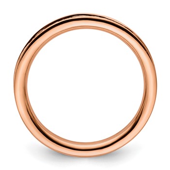 Sterling Silver Stackable Expressions & Diamonds Pink-plated Ring — alternate view