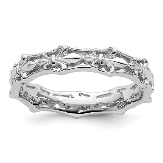 Sterling Silver Stackable Expressions Fleur De Lis Ring Sterling Silver Stackable Expressions Fleur De Lis Ring