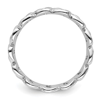 Sterling Silver Stackable Expressions Polished Heart Ring — alternate view