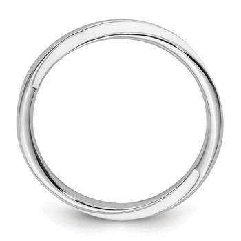 Sterling Silver Stackable Expressions Twisted White Enameled Ring — alternate view