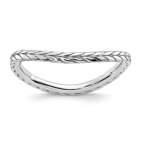 Polished Wave Ring, Sterling silver