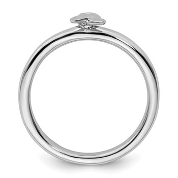 Sterling Silver Stackable Expressions Awareness Ribbon Ring — alternate view