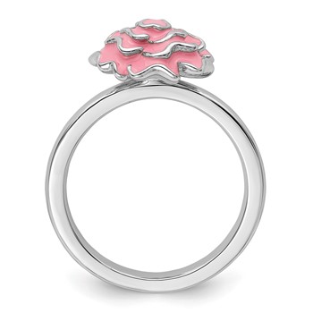 Sterling Silver Stackable Expressions Carnation Ring — alternate view