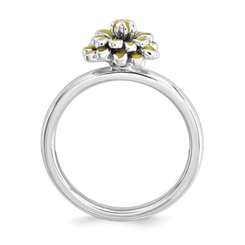 Sterling Silver Stackable Expressions Calendula Ring — alternate view