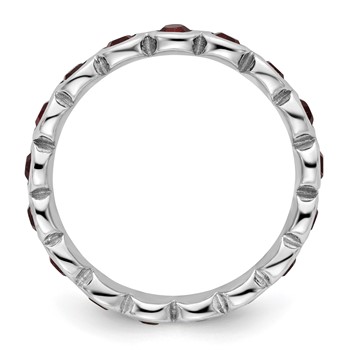 Sterling Silver Stackable Expressions January Crystal Ring — alternate view